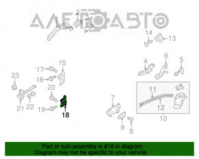 Buclele ușii din spate stânga jos Hyundai Elantra UD 11-16, noi, originale OEM.