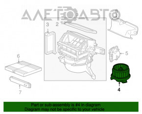 Motorul ventilatorului de încălzire Honda CRZ 11-16