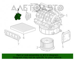 Motorul actuatorului care controlează ventilatorul de încălzire și ventilație pentru Honda Clarity 18-21 SUA