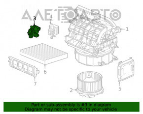 Actuatorul motorului care acționează ventilatorul de încălzire și ventilație pentru Honda Insight 19-22.