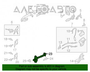 Limitatorul de ușă din fața dreaptă Kia Soul 14-19