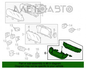 Butoanele de control al climatizării pentru Honda Accord 13-17 gri.