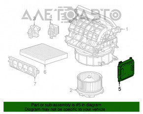 ASAMBLAREA COMPUTERULUI, CONDIȚIONATORUL AUTO Honda Accord 18-22