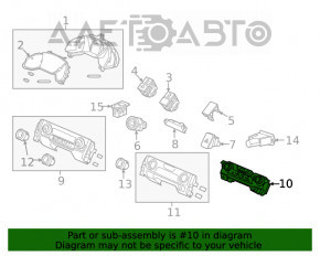 Управление климат-контролем Honda Civic X FC 19-21 auto, dual zone