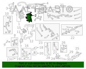 Кронштейн нагревателя системы охлаждения батареи Honda Clarity 18-21 usa в сборе