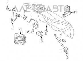 Замок двери багажника Ford Escape MK3 13-16 дорест с доводчиком