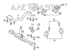 Кронштейн акпп Audi Q7 4L 10-15