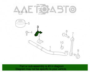 Suport de fixare a bară de stabilizare față stânga Audi Q7 4L 10-15