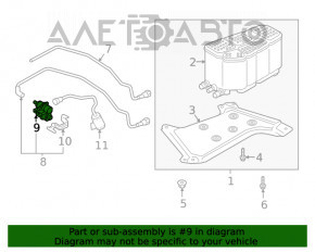 Клапан абсорбера VW Beetle 12-19 2.0T сломана кромка, надлом корпуса