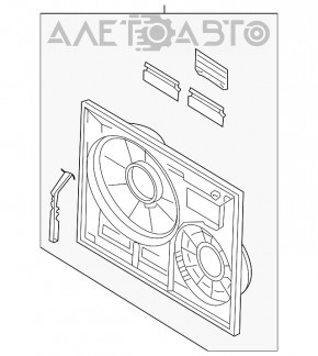 Difuzorul capacului radiatorului gol Audi Q7 4L 10-15 nou neoriginal