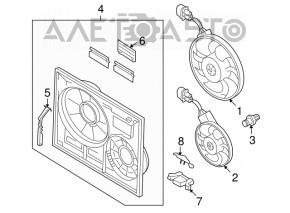 Difuzorul capacului radiatorului gol Audi Q7 4L 10-15 nou neoriginal