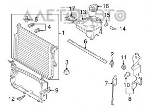 Radiator de răcire apă Audi Q7 4L 10-15 nou neoriginal AVA