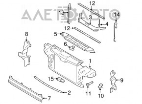 Garnitura radiatorului stânga Audi Q7 4L 10-15 nou original