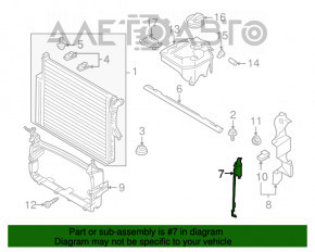 Garnitura radiatorului dreapta Audi Q7 4L 10-15