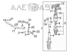 Стабилизатор передний Audi Q7 4L 10-15 35,5