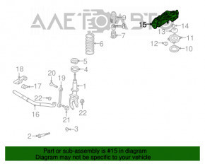 Suport amortizor față stânga Audi Q7 4L 10-15