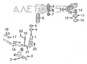 Suport amortizor față dreapta Audi Q7 4L 10-15