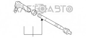 Bară de direcție cu capăt de direcție dreapta Audi Q7 4L 10-15 nou original