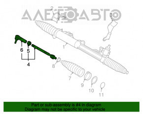 Bară de direcție cu capăt de direcție dreapta Audi Q7 4L 10-15 nou original