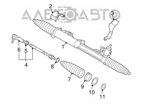 Bară de direcție cu capăt de direcție dreapta Audi Q7 4L 10-15 nou original