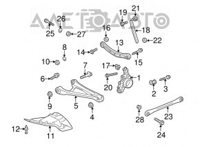 Maneta inferioara spate dreapta Audi Q7 4L 10-15 nou original