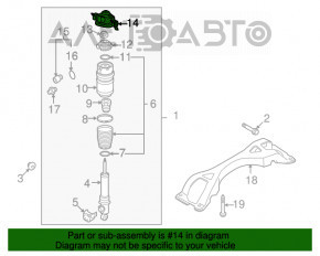 Suport amortizor spate stânga Audi Q7 4L 10-15