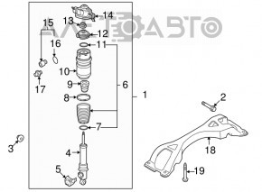 Suport amortizor spate stânga Audi Q7 4L 10-15