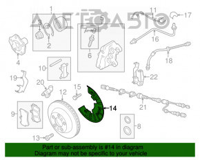 Capacul discului de frână față stânga Audi Q7 4L 10-15 nou original