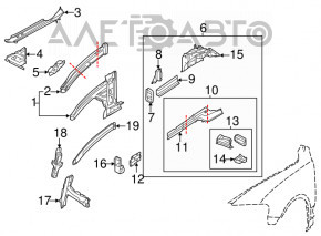 Partea din față stânga Audi Q7 4L 10-15 albă