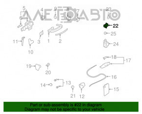 Buclele ușii din spate stânga superioară Audi Q7 4L 10-15