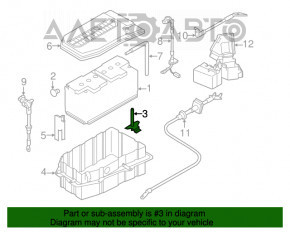 Крепление АКБ VW Touareg 11-17