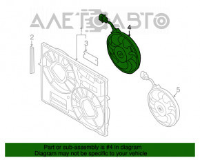 Ventilatorul de răcire dreapta pentru Audi Q7 4L 10-15, nou, neoriginal