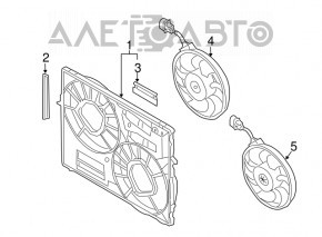 Ventilatorul de răcire dreapta pentru Audi Q7 4L 10-15, nou, neoriginal