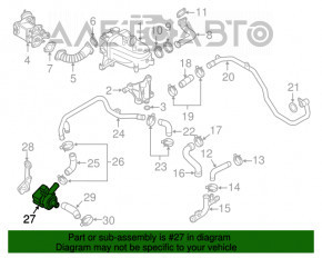 Помпа водяная дополнительная Porsche Cayenne 958 11-17 4.8 Turbo OEM