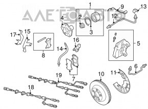 Cablu senzor ABS față stânga Audi Q7 4L 10-15