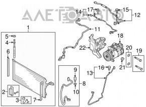 Furtunul de aer condiționat de la radiator la uscătorul de aer pentru Audi Q7 4L 10-15, nou, original OEM.