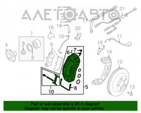 Suportul frontal stânga Audi Q7 4L 10-15 cu 6 pistoane