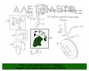 Suport spate stânga Audi Q7 4L 10-15, 4 pistoane