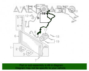 Tubul de aer condiționat pentru Audi Q7 4L 10-15 pentru încălzirea din spate.