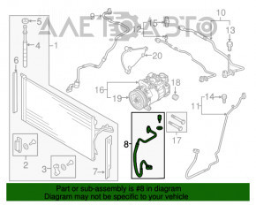 Трубка кондиционера конденсер-компрессор Audi Q7 4L 10-15