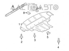 Suporturi de protecție a motorului Audi Q7 4L 10-15, nou, original OEM