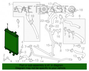 Radiatorul suplimentar de răcire pentru Audi Q7 4L 10-15 nu este original BEHR.