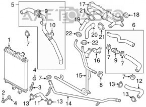 Drepturi suplimentare radiator racire Audi Q7 4L 10-15 nou original OEM