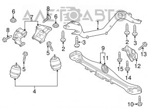 Suport motor stânga Audi Q7 4L 10-15