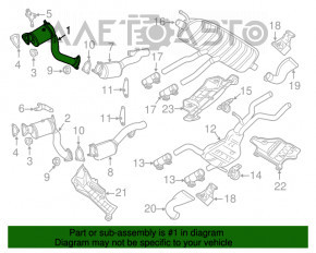 Convertor catalitic dreapta față Audi Q7 4L 10-15