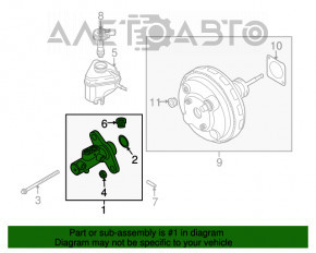 Cilindrul principal de frână Audi Q7 4L 10-15 cu rezervor