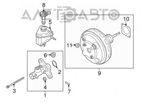 Cilindrul principal de frână Audi Q7 4L 10-15 cu rezervor