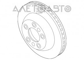 Placă de frână față stânga Audi Q7 4L 10-15 350mm nouă originală