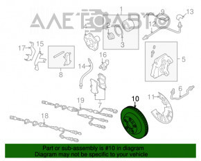 Placă de frână față stânga Audi Q7 4L 10-15 350mm nouă originală