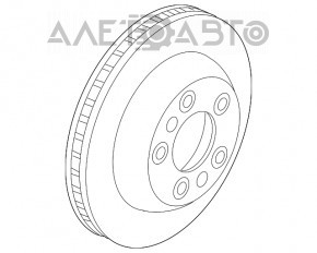 Placă de frână față dreapta Audi Q7 4L 10-15 350mm nouă originală